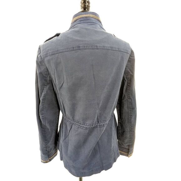 Boden Women Blue Long Sleeve Cotton Blend Military Jacket Size 6 - Picture 10 of 15
